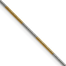 Chisel Two-tone Brass 1.00mm 18 inch Snake Chain SRN209 - $30.78