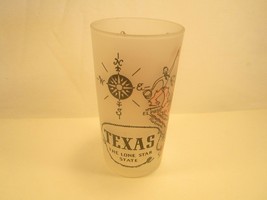 Vintage 10 oz Glass Tumbler TEXAS LONE STAR STATE [Y3A4] - $10.56
