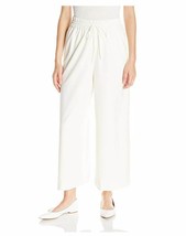 Anne Klein Women&#39;s Wide Leg Drawstring Pant, White 2 Career Business Poly Blend  - £13.05 GBP