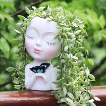 Face Planterwith butterfly Pot - Face Flower Pot for Indoor Outdoor Plants Resin - £19.96 GBP