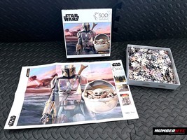 Disney Star Wars The Mandalorian 500 Piece Jigsaw Puzzle &amp; Poster Baby Yoda - £20.56 GBP