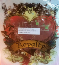 Royalty Heart Love Premium Iron On Art Transfers 1 Piece Pack of 4 - £9.56 GBP