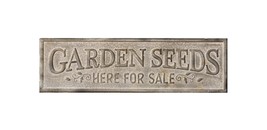 Weathered Finish Garden Seeds Metal Wall Sign 24 X 7 Inches Farmhouse Decor - £27.68 GBP