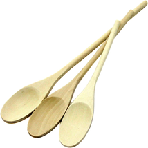 Chef Craft Select Maple Solid Spoon Set, 10, 12, 14 Inch 3 Piece Set, Na... - £9.99 GBP