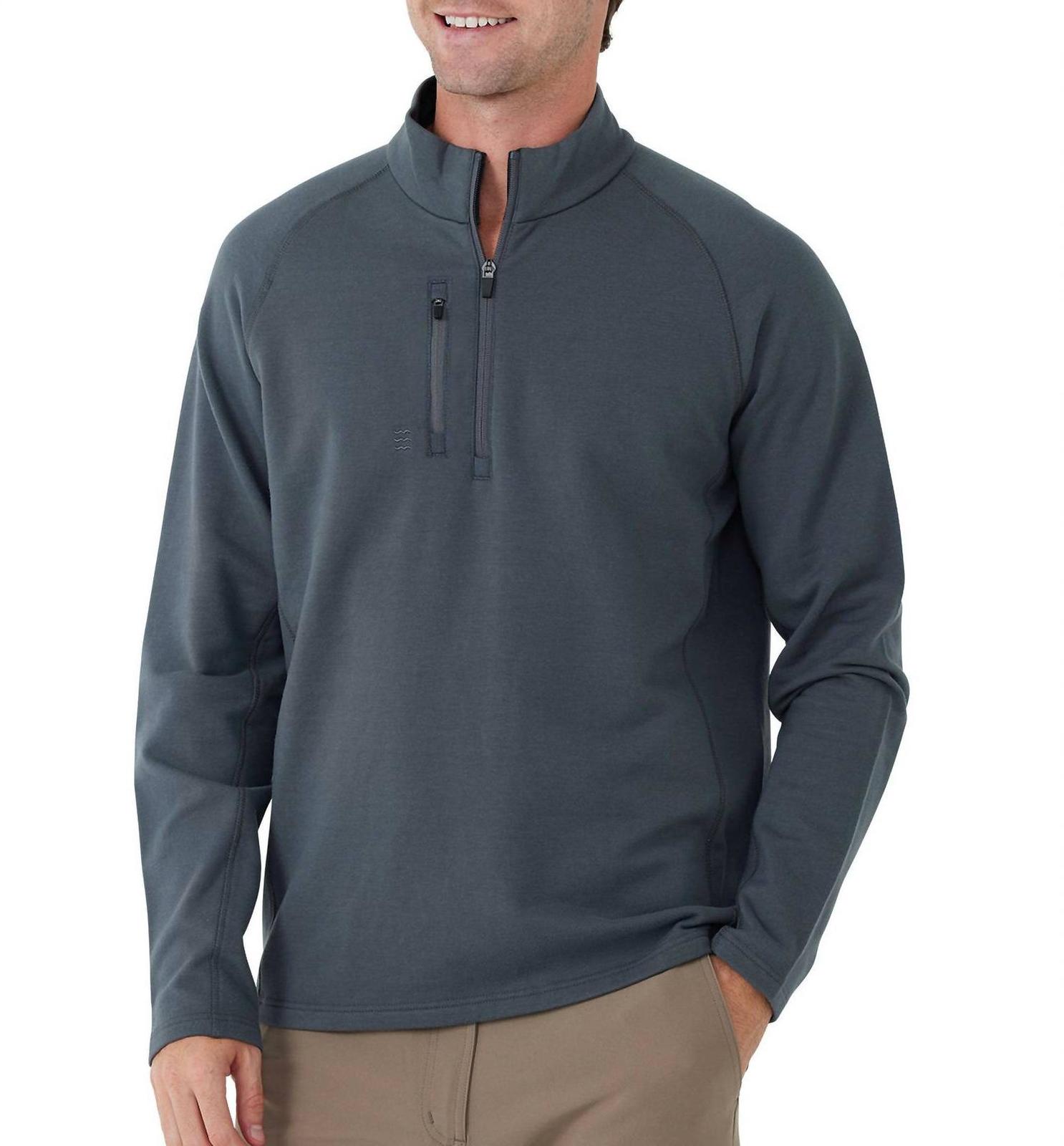 Free Fly bamboo heritage fleece quarter zip sweatshirt size S - $64.35