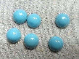 TURQUOISE LOOSE STONES ROUND 9MM LOT OF SIX - £3.14 GBP