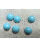 TURQUOISE Acrylic Loose STONES ROUND 9MM LOT OF SIX - £2.37 GBP