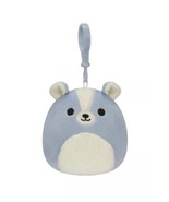 NEW SQUISHMALLOWS SOL THE SKUNK 3.5&quot; CLIP ON PLUSH KEYCHAIN BAG CHARM CU... - $11.29