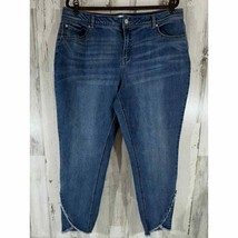 Cato Womens Jeans Size 22W (38x28) High Rise Medium Wash Frayed Hem READ - £12.63 GBP