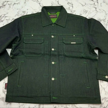 Men&#39;s Davoucci Green | Lime Green Casual Denim Jacket - £78.32 GBP
