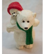 Hallmark 1990 Merry Miniatures POLAR BEAR DAD &amp; CHILD 2&quot; Plastic MINI FI... - $22.41 CAD