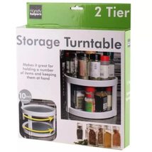 Two-Level Turntable Spice Storage Rack - $9.89
