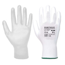 A120 Work Gloves PU Palm Dipped Abrasion and Tear Resistant White, Xx-Small - $6.15+