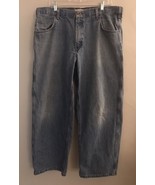 Carhartt B04 Size 40 Measures 39 Men’s Loose Fit Pocket Blue Denim Jeans  - $429.15 MXN