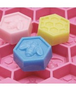 Honey Comb Silicone Mold Beeswax Mould Bees Soap Chocolate Candy Ice Jel... - $15.35