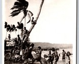 RPPC Beach Scene Rabaul Papua New Guinea Passed By Censor 1940 Postcard K11 - £12.41 GBP