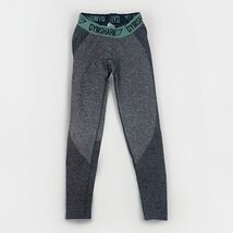 Gymshark Seamless Leggings S Gray Mint Waistband Compression Workout Pants - $16.99