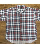 VTG Abercrombie Mens L Saltwater Distressed S/S Plaid Oversized Button U... - $544.14 MXN