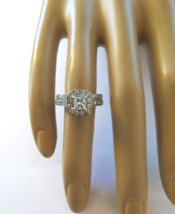 Princess Diamond White Gold 14k Engagement Ring 10k Band 1.12 TCW 6.18g Size 6 - £957.02 GBP