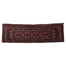 Handmade Antique Collectible Turkmen Yomud Rug 1.1&#39; x 3.9&#39; (35cm x 118cm... - $14,011.62 MXN