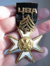 Classy WWII WW2 VINTAGE Enamel Dress Medal Military masonic Army Pluribus - $36.45
