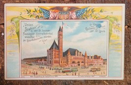 1904 Union Railway Station - St.Louis Exhibition - German Printed Postcard - £5.29 GBP