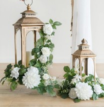 Ling&#39;s Moment Artificial Flowers 6FT Garland Bridal Shower Ivory White W... - $65.93