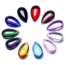 50pcs Chandelier Glass Crystal Lamp Parts Hanging Drops Pendants Teardro... - £17.93 GBP