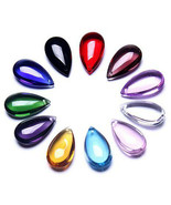 50pcs Chandelier Glass Crystal Lamp Parts Hanging Drops Pendants Teardro... - £17.77 GBP
