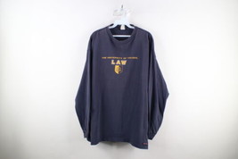 Vintage 90s Mens XL Faded University of Toledo Law Long Sleeve T-Shirt Blue - $39.55