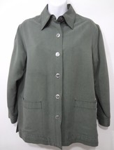 Travel Smith Petite XS PXS Olive Green Silk Lightweight Jacket Blazer - £19.91 GBP