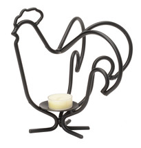 Tea Candle 3-D Rooster Wrought Stand Farmhouse Decor Holder Usa Amish Handmade - £33.44 GBP