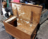 Large Carpenter&#39;s Tool Chest Trunk storage solid wood  Vintage  1800&#39;s - $341.55