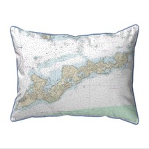 Betsy Drake Fishers Island, RI Nautical Map Extra Large Zippered Indoor ... - £62.14 GBP