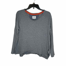 Sperry Women&#39;s Top Cotton Scoop Neck Long Sleeve Loose Fit Tee Shirt Gray Small - £15.81 GBP