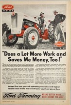 1954 Print Ad Ford Tractors with Dearborn Farm Equipment Birmingham,Mich... - $22.49