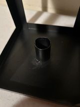 Square open tin lantern with lighted Flag Candlestick image 5