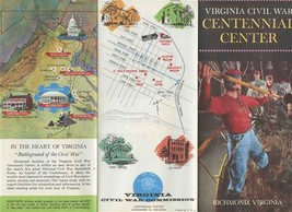 Virginia Civil War Centennial Center Brochure Richmond Virginia 1960&#39;s - £14.21 GBP