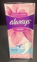 Always Thong Daily Liners 42 Regular Retired Old Stock Tanga See Descrip... - $56.09