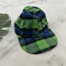 The Vermont Flannel Company Baseball Dad Hat Green Blue Plaid One Size - $25.73