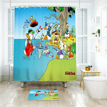 Disney Donald Duck 12 Shower Curtain Bath Mat Bathroom Waterproof Decorative - £18.07 GBP+