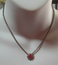 Vintage Faceted Pink &amp; Clear Rhinestone Bib /Collar Necklace - £33.31 GBP