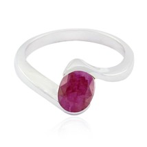 Red Jasper 925 Solid Silver Ring Genuine Jewelry For Mother&#39;s Day Gift US - £13.44 GBP