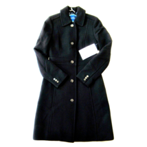 NWT J.Crew Classic Lady Day Coat in Black Italian Doublecloth Wool Thins... - $198.00