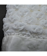 Lovely Vtg. Quiltex Knit Woven Baby Crib Blanket Reversible Satin Trim Edge - $51.99