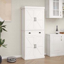 71&quot; White Kitchen Pantry Cabinet | Freestanding Storage Cupboard - $5,659.96 MXN