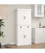 71&quot; White Kitchen Pantry Cabinet | Freestanding Storage Cupboard - $5,576.42 MXN