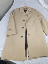 Vintage Gleneagles Sovereign Trench Coat 3 Button Size 38 Fortrel Double Knit  - £39.13 GBP