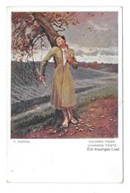 Painting T Korpal Chanson Triste Sad Song Polonaises Cracovie Art Postcard - £5.57 GBP