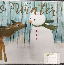 Printed Kitchen Rug (20&quot;x32&quot;) Christmas, Reindeer &amp; Snowman, Hello Winter, Nr - £17.02 GBP